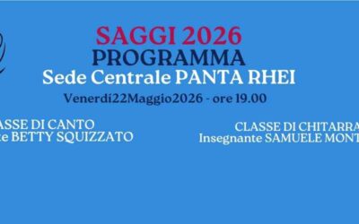 Programma Saggio 22 maggio 2026 ore 19.00