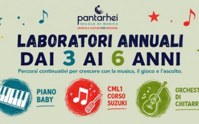 Musica dai 3 ai 6 anni: laboratori annuali 3-6 anni